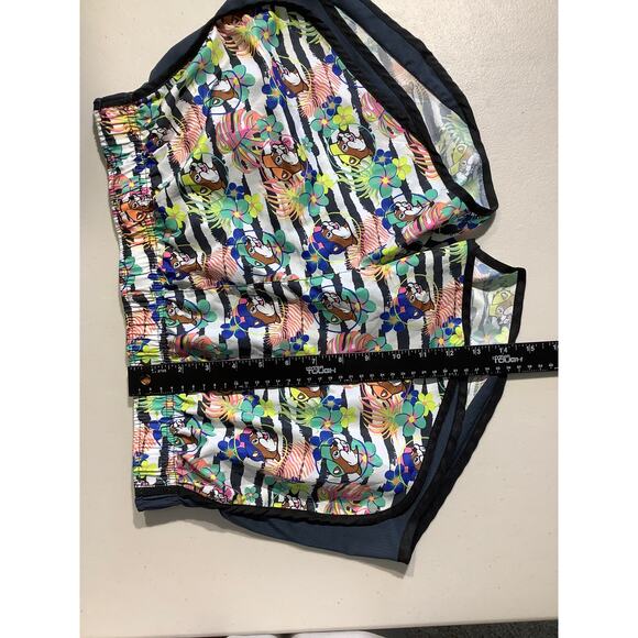 BUC-EE Colorful Floral Women's Athletic Shorts - Picture 5 of 6